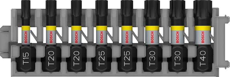 Bosch 8X PRO Torx Impact Bit T15-T40 8 pcs 25 mm