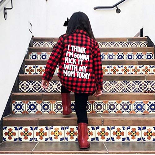 Toddler Baby Boy Girl Plaid Top Long Sleeves Button Down Shirt Spring Winter Coat for Children (Plaid, 2-3T) - Thumbnail 3