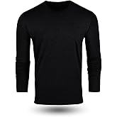 Fresh Clean Threads Mens Long Sleeve T-Shirt - Pre Shrunk Soft Fitted Premium Classic Tee - Men's T Shirts Cotton Poly