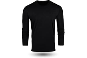 Fresh Clean Threads Mens Long Sleeve T-Shirt - Pre Shrunk Soft Fitted Premium Classic Tee - Men's T Shirts Cotton Poly