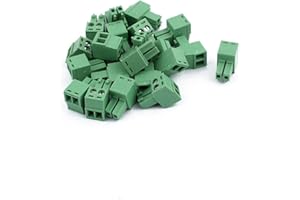 uxcell 20Pcs 300V KF2EDGK 3.5mm Pitch 2-Pin PCB Screw Terminal Block Connector