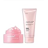 medicube Hydrating & Soothing PDRN Set: PDRN Marshmallow Whip Cleanser and Salmon Pink Collagen Capsule Cream, Face Moisturizer