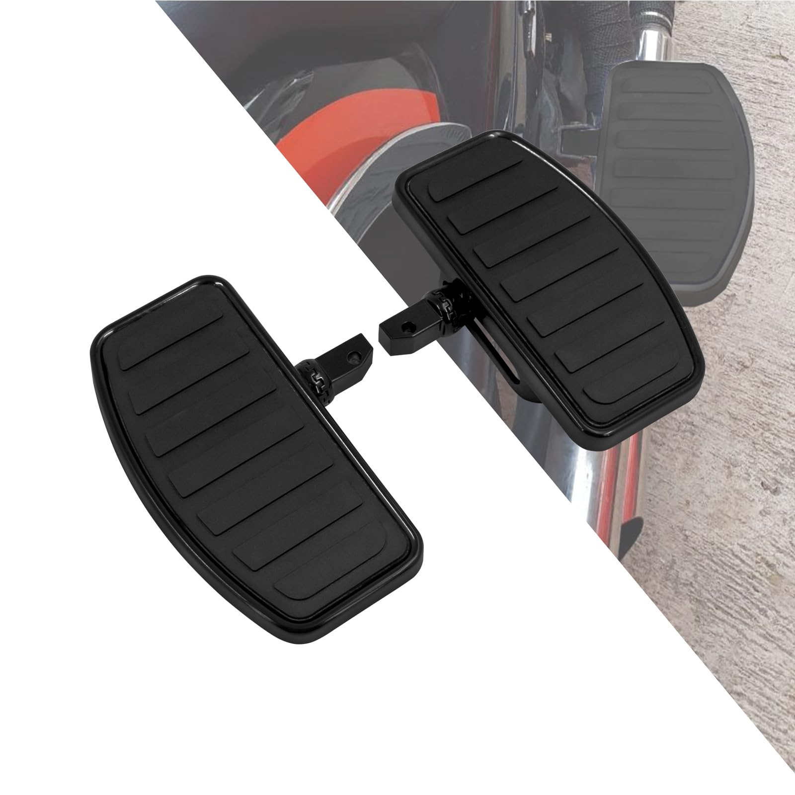 Photo 1 of HDBUBALUS Motorcycle Floorboard Rear Passenger Footboard Foot Pegs Fit for Yamaha Vstar Dragstar 400 650 V-Max XV125 XV250 VTX1300 VTX1800 VL400 VL800 C50 (B-Style)