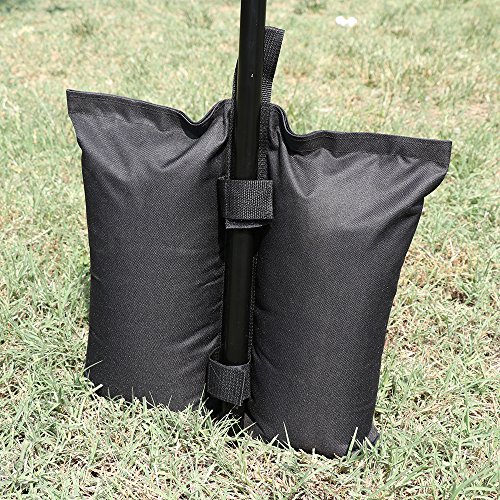 Firlar 4 Pack Canopy Weight Bags, Heavy Duty Double-Stitched Sand Bag Tent Base Weight Bag, Leg Weights for Anchoring Gazebos, Tent, Sun Shades,Trampolines