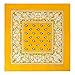 Basico Bandanas Value Pack 100% Cotton Paisley Head Wrap with Tube Face Mask/Headband (6pk- Gold)