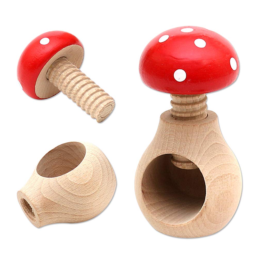 Dekohelden24 Nutcracker as toadstool with screw thread
