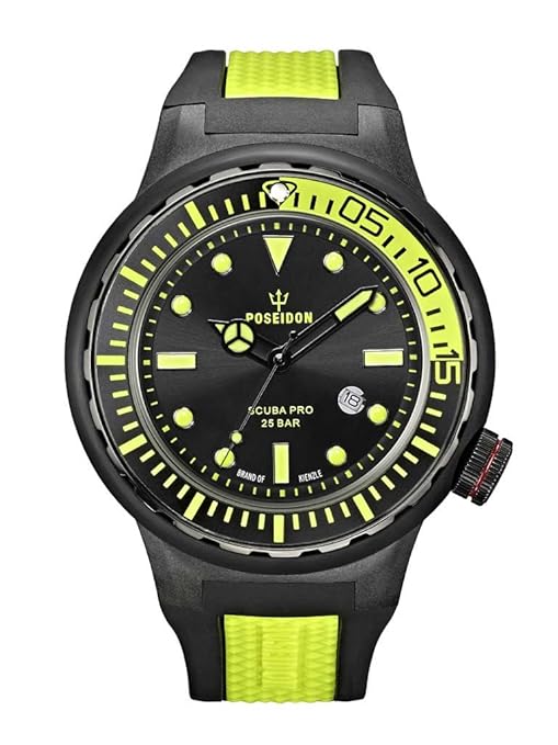 Poseidon Herren-Armbanduhr XL Scuba PRO Analog Quarz Kautschuk K2081243023-00394