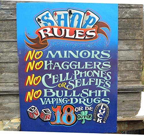 Amazon.com: Tattoo Shop Rules Policy Print from an original hand ...