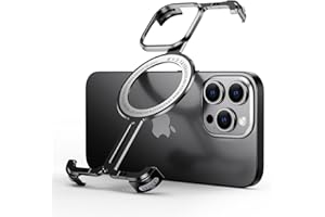 OATSBASF Magnetic Phone Case Compatible with iPhone 14 Pro Max 6.7”, [Compatible with Magsafe] Metal Bumper Case Sleek Minimalist Frameless Aluminum Shells (Black, for iPhone 14 Pro Max)