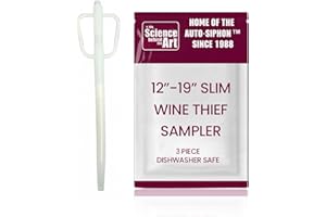 Wine Thief Sampler Slim 19" Long – for one Gallon jugs - Plastic Sampler Tool for Home Brewing, Winemaking, Beer Craft, Alcoh