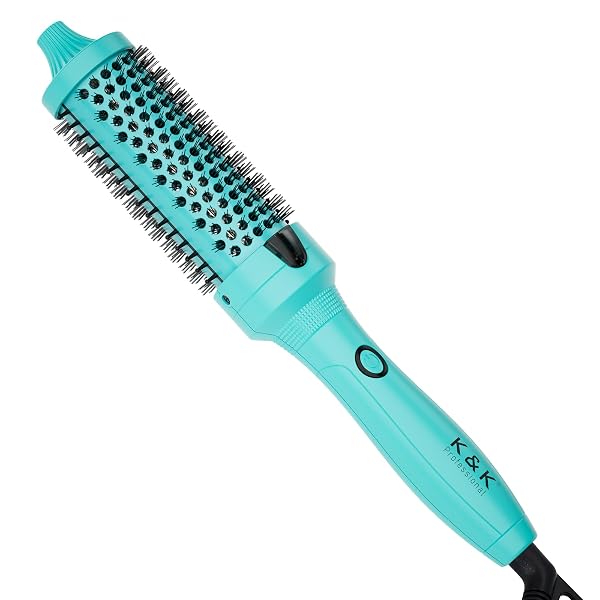 K&K THERMAL BRUSH, GREEN 1.5 INCH HEATED ROUND...