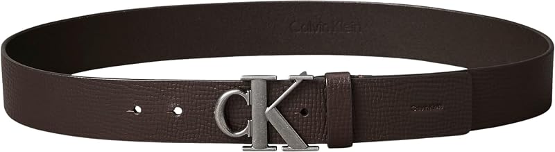 Herren Gürtel 4,0 cm Fixed mit Monogramm-Schnalle, Braun (Ck Dark Brown/Antique Silver), 90 cm — Foto 4 von 4