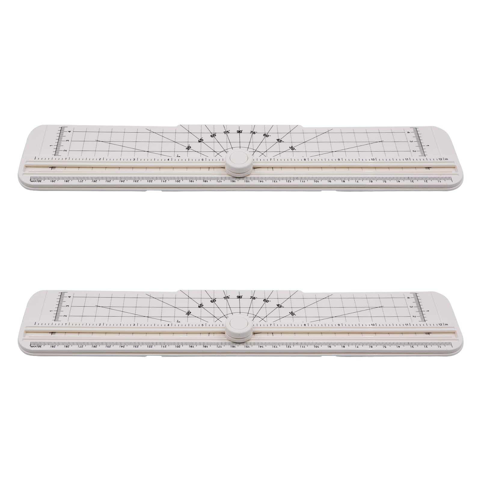 Photo 1 of 2PCS Paper Cutter Slider, 12 Inch Portable Paper Trimmer, Straight Cutting Guillotine, Cardboard Cutter for Paper Photo Vinyl Label Coupon Craft Paper(White)