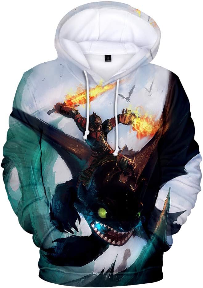 How to Train Your Dragon Hoodie Hiccup Night Fury Toothless Pullover Sweatshirt