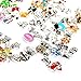 100 Pcs Mixed Random Floating Charms for Glass Living Memory Lockets Origami Owl Lockets DIY Wholesale Gold and Silve (100 PCS, Model 1)