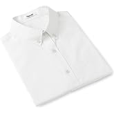 COOFANDY Men's Short Sleeve Oxford Shirt with Pocket White