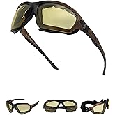 SOL PRO Powersports Glasses Safety Motorcycle Goggle, Anti-fog, Z87 Wrap around, Hunting, Riding, Mowing, Fit Men and Women