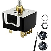 697012 Battery Charger Switch Kit 5 Position Replacement Switch kit &amp; knob | Compatible with Various Battery Chargers, Includes knob, mounting nut, Washer, Screwdriver, Instructions