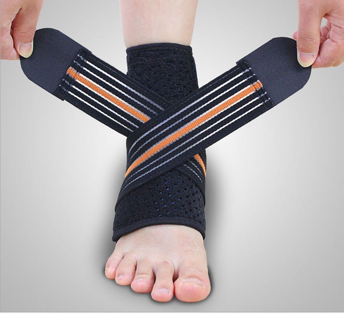 Essential Wellness Ankle Support Right Foot, with Reinforcing Strap - Stabilises & Supports (Right)