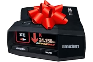 Uniden R8W (New Model) Extreme Long Range Laser/Radar Detector, 360° Awareness, Directional Arrows, Wi-Fi, Bluetooth, GPS, Real-Time Voice Alerts, Red Light & Speed Camera Alerts, R/TACH App