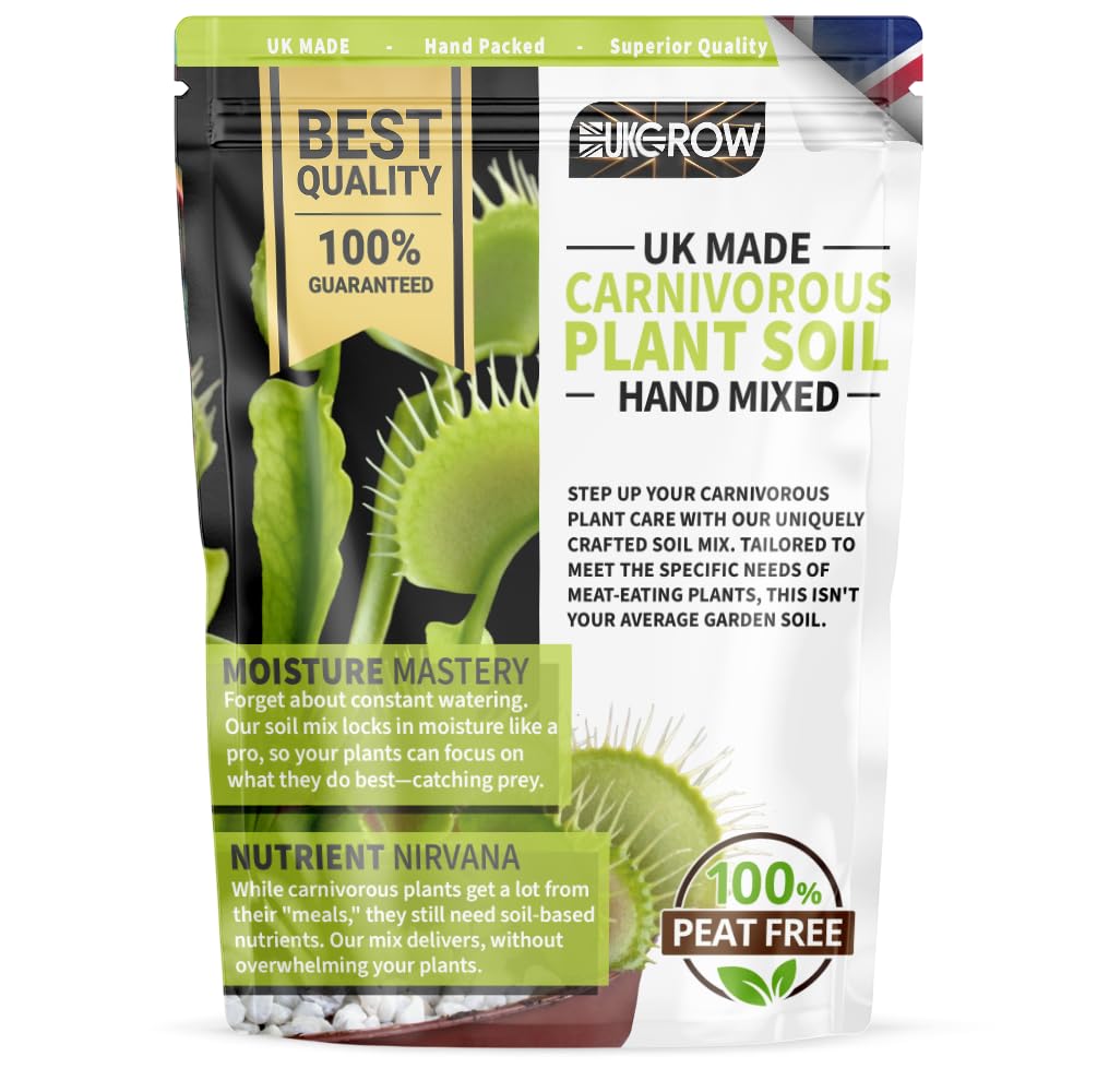 Hand-Mixed Premium Carnivorous Plant Soil Mix - Ideal for Insect-Eating Plants - Available in 1L, 2L, 3L, 5L, 10L, 20L Bags (1 Litre)