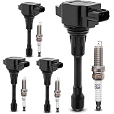 UF549 Ignition Coil &amp; 9029 Double Iridium Spark Plug for Nissan Infiniti | Fits for 2007-2019 Nissan Altima Versa Sentra Rogue Cube NV200 Pathfinder Infiniti FX50 M56 QX60 QX70 C1696 &amp; DILKA6RA11
