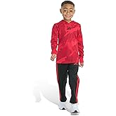 adidas boys 2-piece Long Sleeve Hooded "Halftone Camo" Printed Cotton Tee & Pant Set