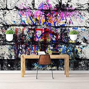 Wall Mural Simple and Mysterious Graffiti Art Removable Self-Adhesive Large Wallpaper - 66x96 inches