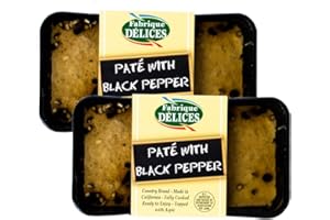 FABRIQUE DELICES Country Style Pate with Black Pepper - 7oz - Set of 2 Terrines