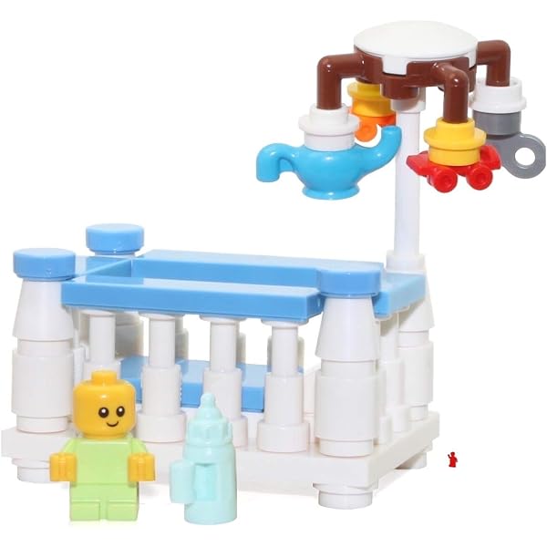 Amazon Com Lego Baby Minifigure In Boy Crib With Spinning Mobile Very Cute Toys Games