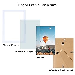 JCJMY 7x10 Picture Frame Set of 6 White for Wall
