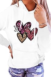 HVEPUO Women's Cute Casual Valentine's Day Leopard