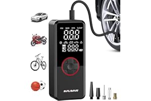 INFLAVIVE Tire Inflator Portable Air Compressor,150PSI Faster Inflation Cordless Tire Air Pump with Digital Gauge,Auto Shut-Off,LED Light,Electric Air Pump for Car Tires,SUV, Motorcycle, Bike, Balls