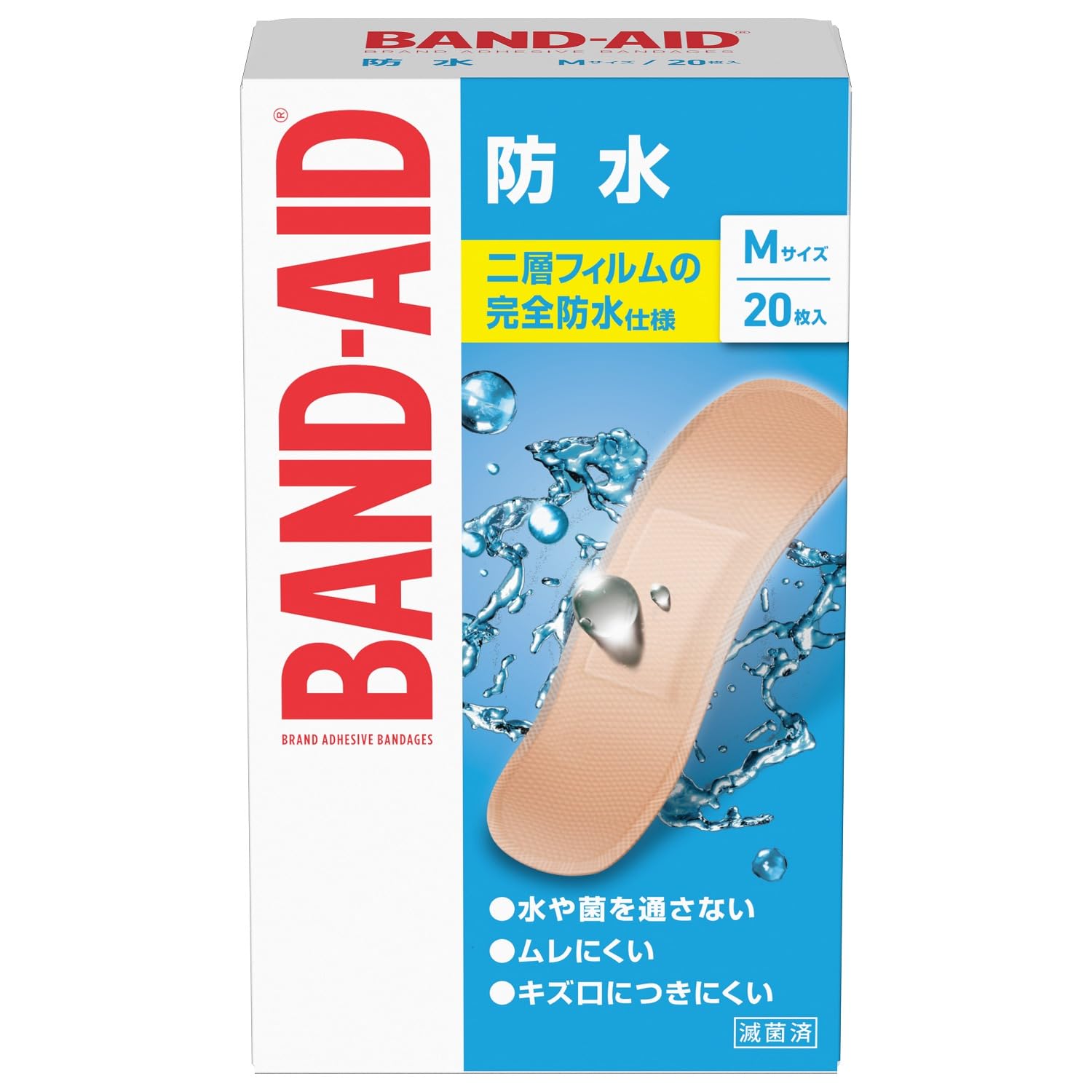 BAND-AID(バンドエイド) 救急絆創膏 防水 Mサイズ 20枚商品画像