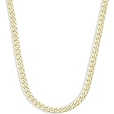 Amazon Essentials 7mm Plated Flat Curb Chain for Men or Women
