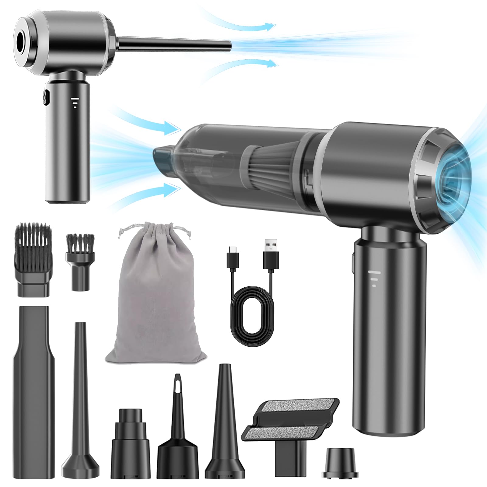 Photo 1 of NWDEY Car Vacuum Cleaner High Power 20000Pa – Cordless Handheld Mini Vacuum & Air Duster for Car Detailing, 3-Speed Brushless Motor, 6000mAh Battery, Aspiradora para Carro, Home Office Camping