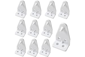 Cutelec 8pcs Hold Down Bracket Bottom Rail Hold Clips White Plastic on 1inch Mini Blinds