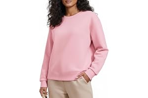 PINSPARK Soft Crewneck Sweatshirt for Women Long Sleeve Lightweight Pullover Yoga Casual Sweatshirts Fall Fashion 2025