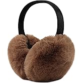 Peecabe Winter Women Earmuffs Faux Fur Girls Ear muffs Warm Unisex Kids Ear Covers Foldable Outdoor Boy Ear Warmers for Women