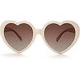 Kursan Black Heart Sunglasses for Women Polarized Lovely Shaped Cute Sun Glasses Shades UV400