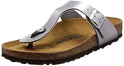 Birkenstock Women's Gizeh Thong Sandal, Silver, 43