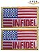 Tactical USA Special Flag Patch with Velcro 2 Pieces by Aidonger (Red)
