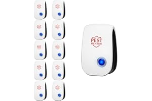 PESTMENTOR Ultrasonic Pest Repellent 10 Packs, Plug-in Ultrasonic Pest Repellent Indoor, Effectively Repel Mosquitoes Flies Mice Cockroaches Insects Spiders, Family Friendly Pest Control for Home Office Kitchen