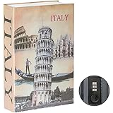 Parrency Diversion Book Safe with Combination Lock, Secrect Hidden Safe Lock Box Large, Medium, Italy, 9 1/2" x 6" x 1 1/3", SBH-M007