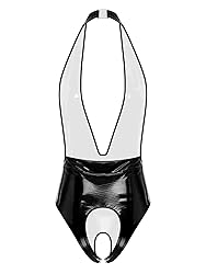YiZYiF Women's Sleeveless Wet Look Glossy Patent