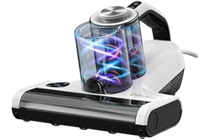 Dibea Mattress Vacuum, Handheld Bed Vacuum Cleaner Machine, 18KPa Suction,60℃ Heating,Smart Dust Sensor,Washable HEPA Filter,