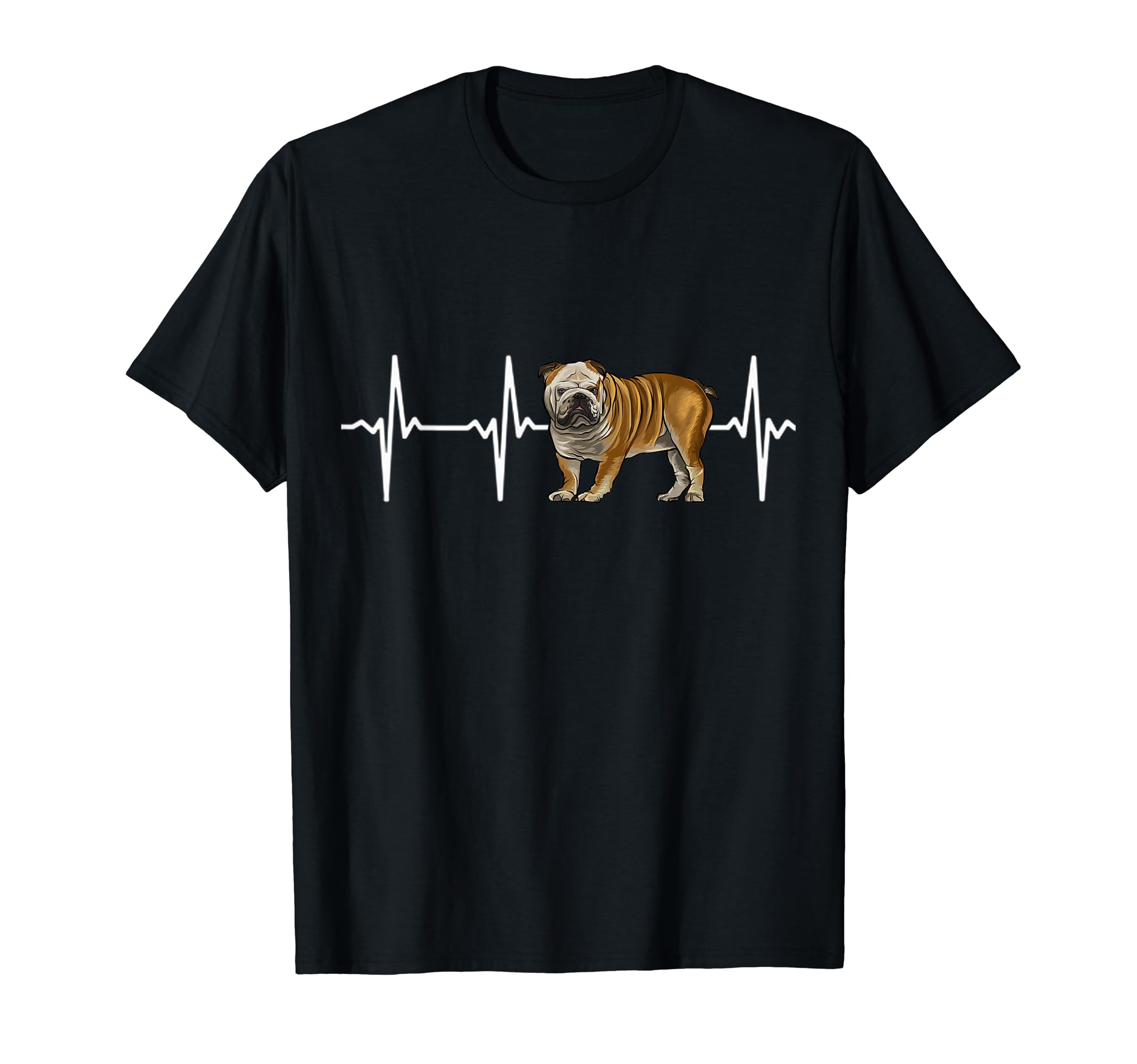 Bulldog Heartbeat Love My Dog T-Shirt