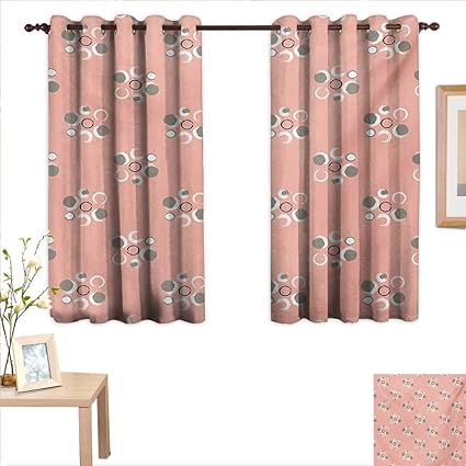Amazon Com Coral Waterproof Window Curtain Retro Brushstroke