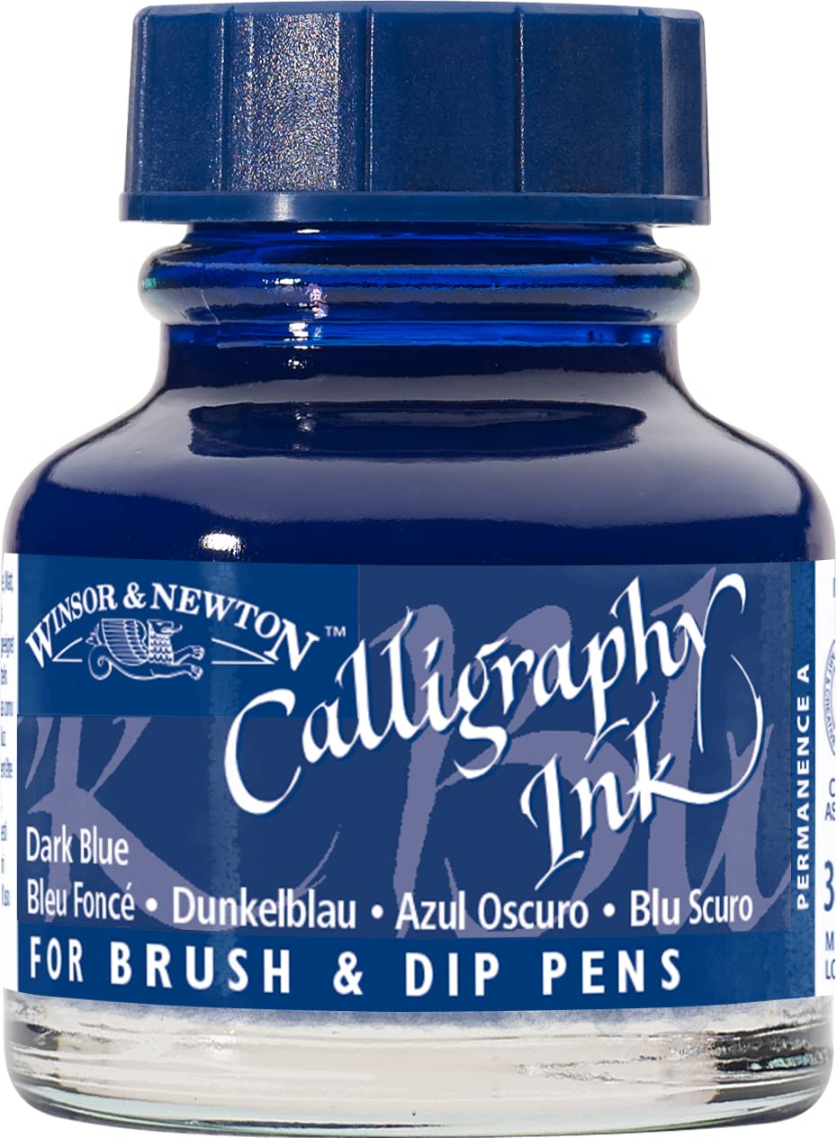 Winsor and Newton Calligraphy Ink 30ml 222 Dark Blue (Bttl)