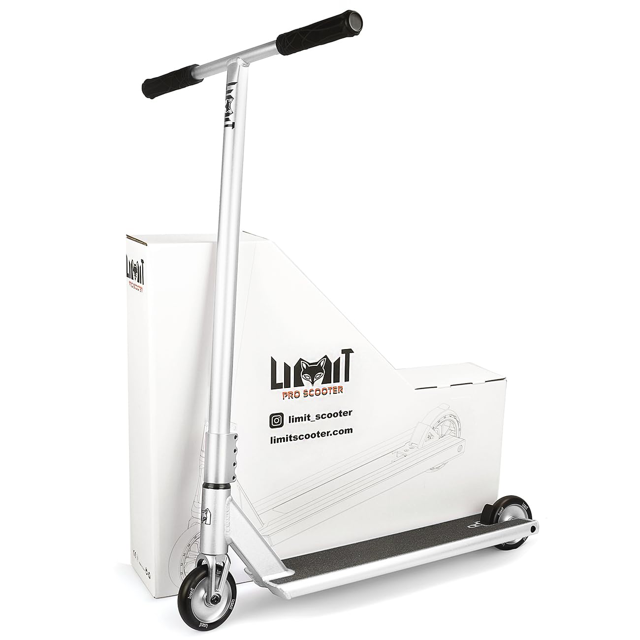 Limit LMT71AZ Pro Street Scooters with Boxed Ends Best Freestyle BMX Stunt Scooter Perfect for Tall Adults and Teens Intermediate or Advanced Trick Scooter Riders.